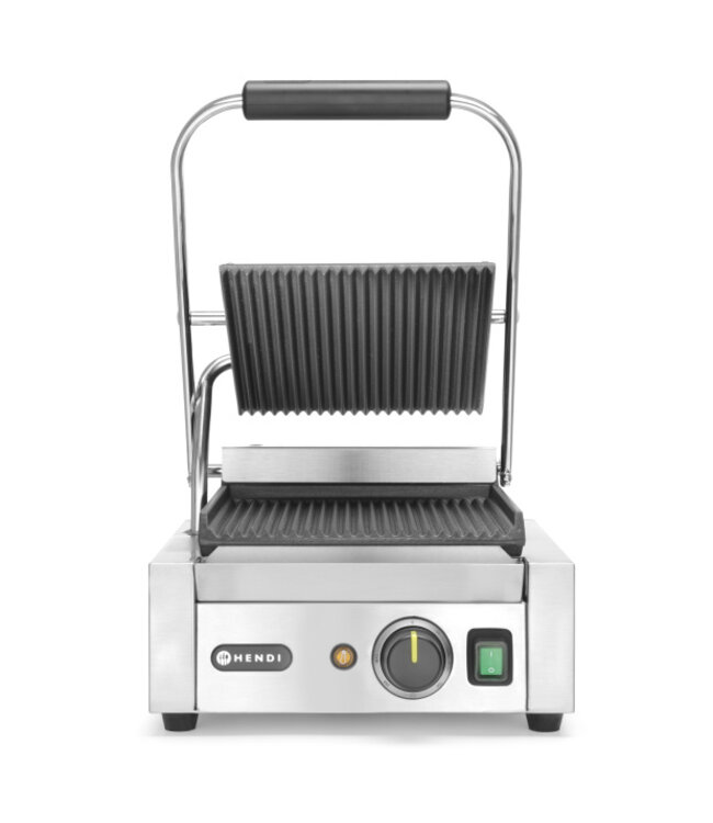 Contactgrill enkel geribd 310 x 370 x 210 mm - Hendi