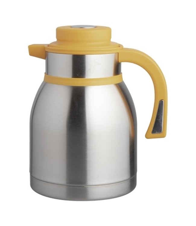 Isoleerkan 1,5 ltr geel - Roestvrijstaal