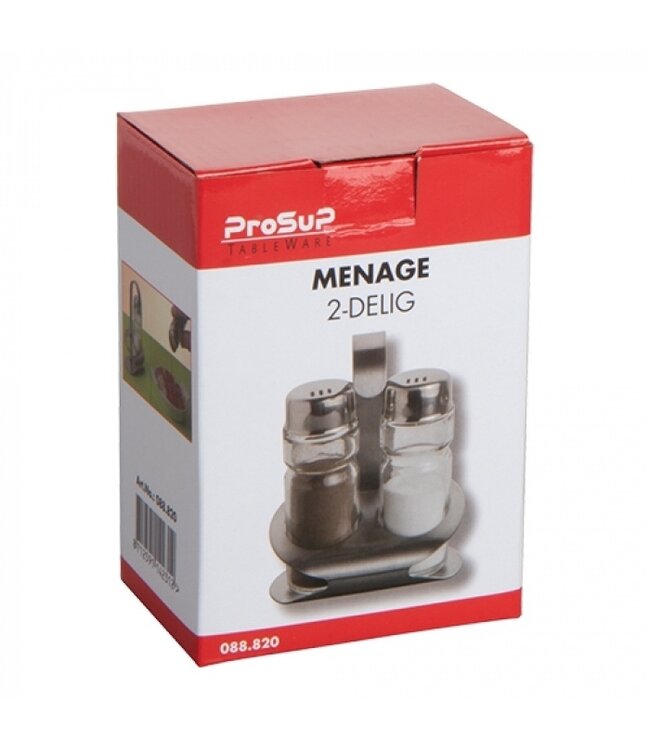 Menageset 2-delig peper/zout 85 x 55 x 120 mm - ProSup