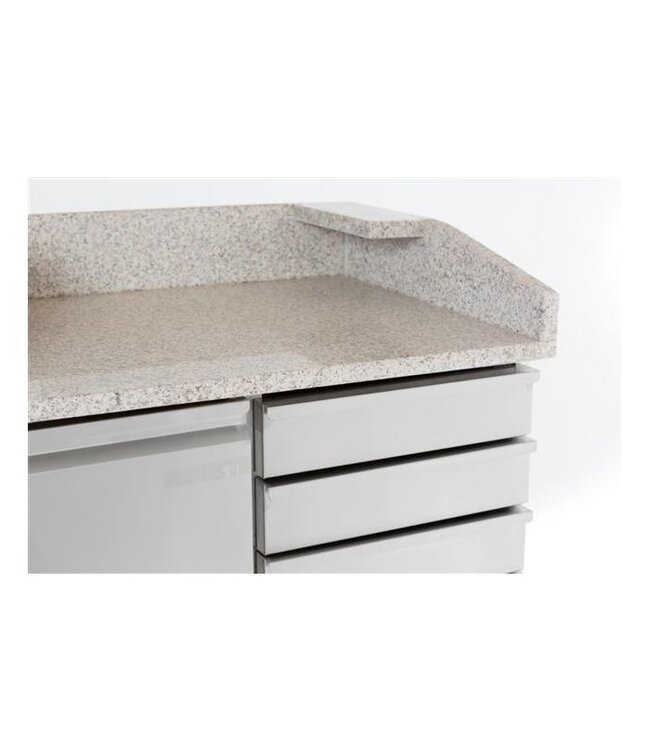 Pizzawerkbank met 2 deuren en 6 lades - Combisteel