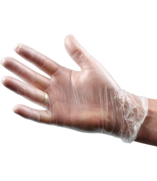 Handschoen disp vinyl gepoederd XL wit | prijs & verp per 1.000 stuks