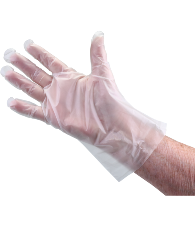 Handschoen disp TPE ongepoederd XL transparant |prijs & verp per 200 stuks