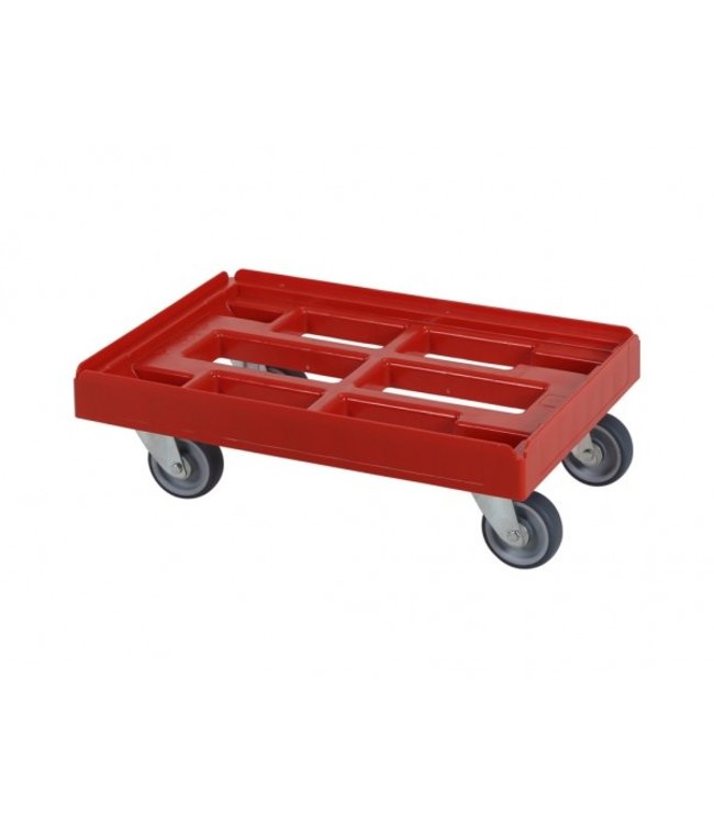 Dolly 600 x 400 mm rood - Kunststof