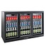 Combisteel Bar Koelkast 320 ltr (netto inh.) 1260x385x700 mm (bxdxh) 3 glas-schuifdeuren - Combisteel