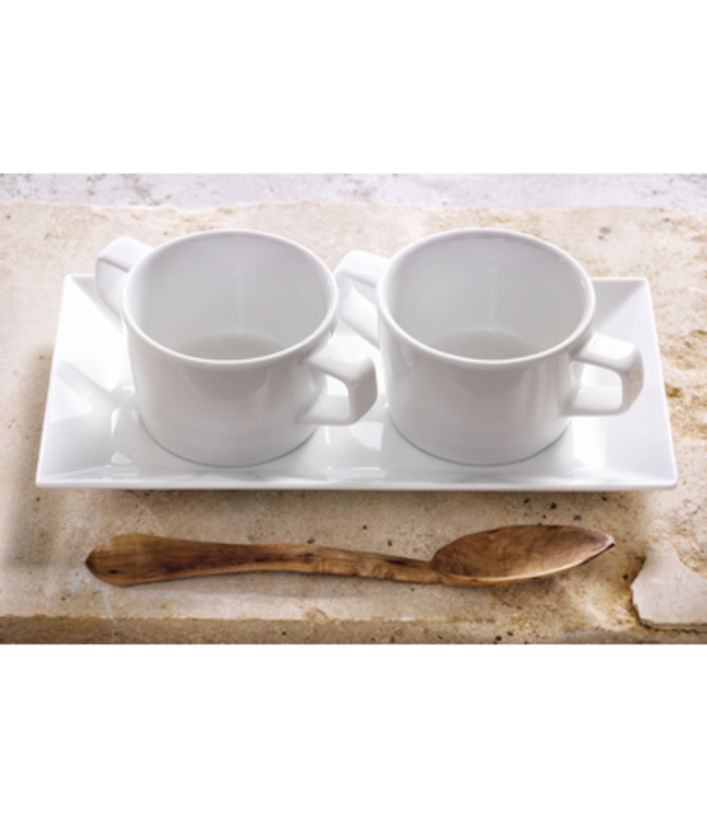 Schaal 285 x 150 mm rechthoekig White Delight | prijs & verp per 6 stuks