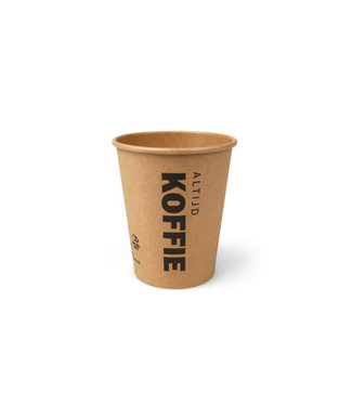 Sans Marque Koffiebeker disp karton 23,7 cl bruin Ø80x(h)92 mm Altijd Koffie | prijs & verp per 1.000 stuks