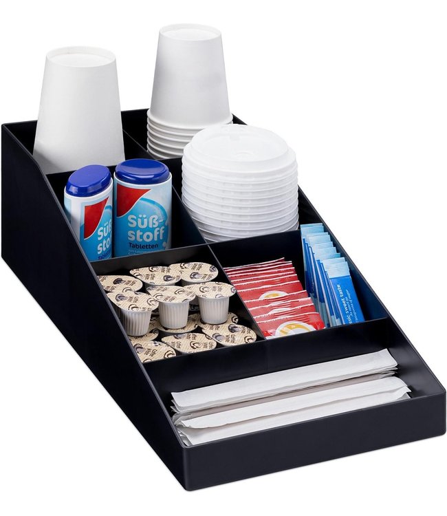 Organizer voor koffieaccesoires 201 x 385 x 122 mm (bxdxh) zwart | prijs & per 5 stuks