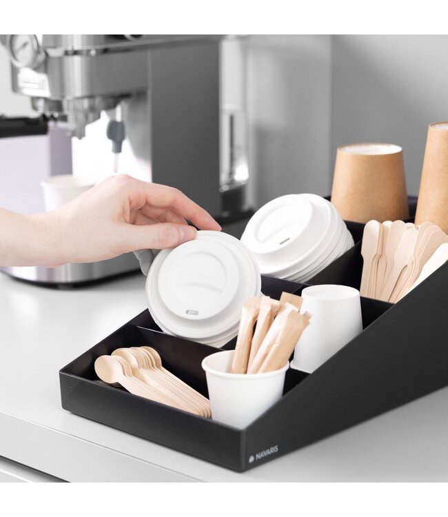 Organizer voor koffieaccesoires 201 x 385 x 122 mm (bxdxh) zwart | prijs & per 5 stuks