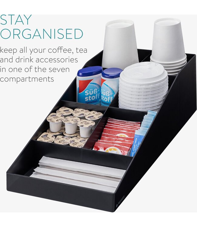 Organizer voor koffieaccesoires 201 x 385 x 122 mm (bxdxh) zwart | prijs & per 5 stuks