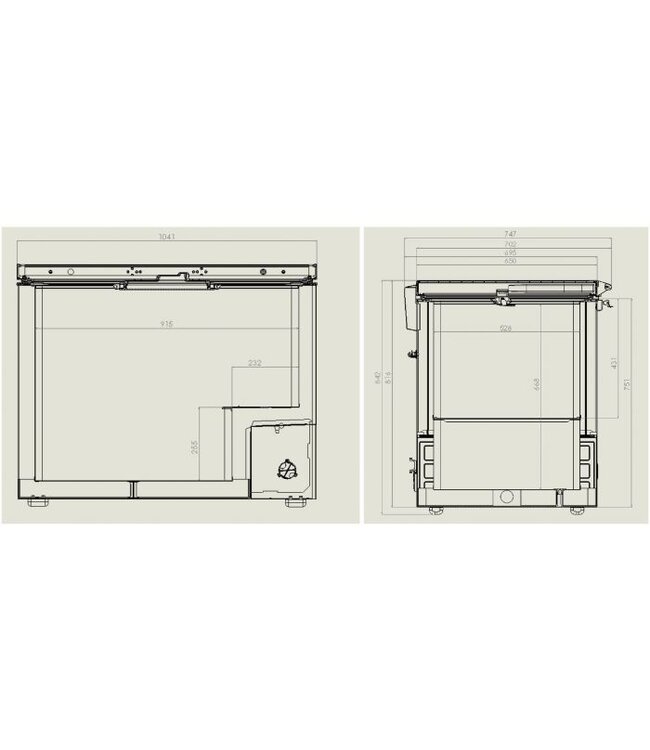 Vrieskist 305 ltr m/rvs deksel - Combisteel