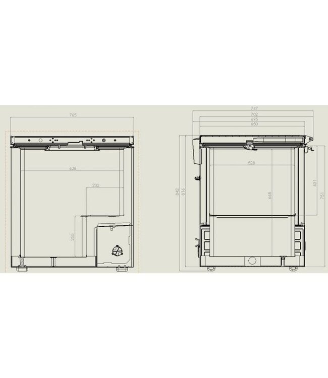 Vrieskist 202 ltr m/rvs deksel - Combisteel