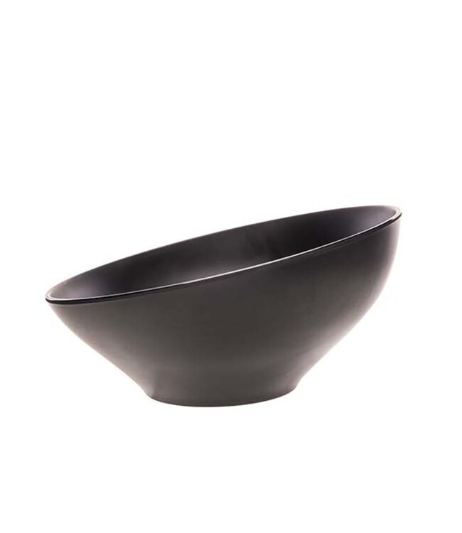 Schaal Ø285 x (h)140-85 mm mat zwart melamine - Cosy & Trendy | prijs & verp per 12 stuks