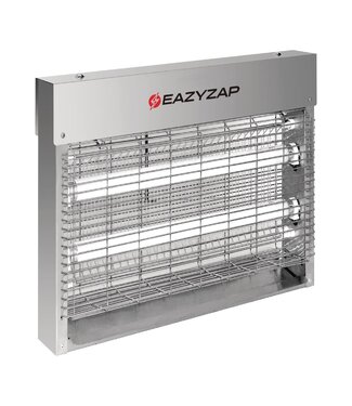 Eazyzap Insectenverdelger met LED 8W geborsteld roestvrijstaal - Eazyzap