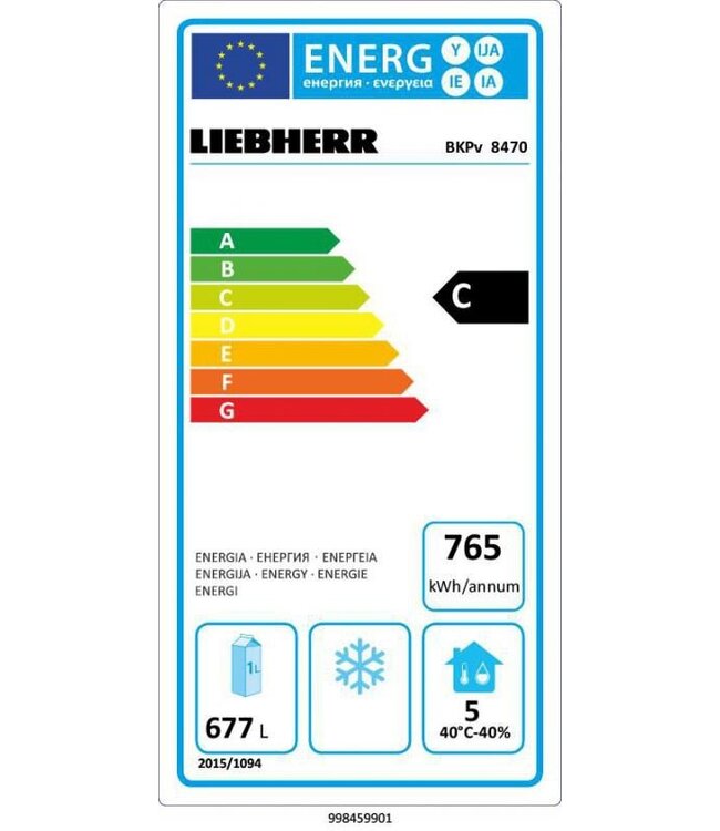 Koelkast 856/677 ltr (br/netto inh.)  790x980x2120 mm (bxdxh) -5°C tot +15°C RVS BKPv 8470 ProfiLine - Liebherr