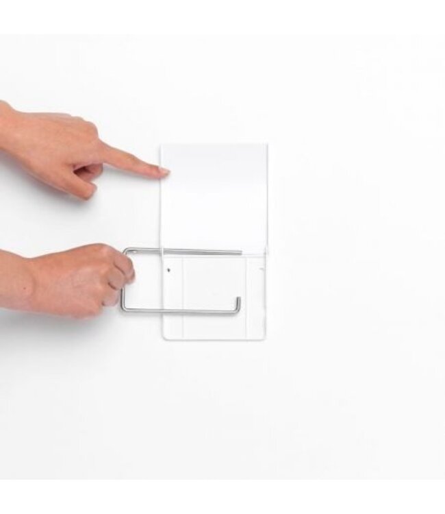 Toiletrolhouder wit met klep ReNew -  Brabantia