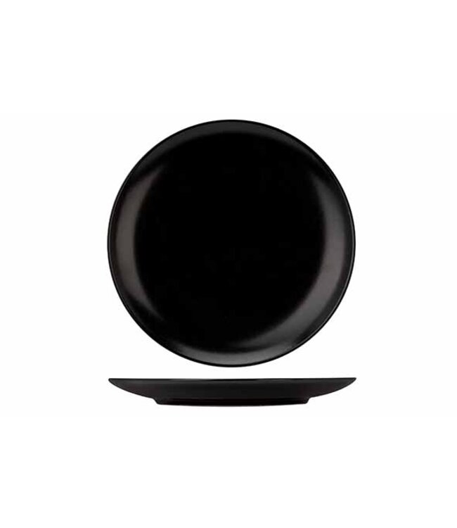 Bord 260 mm zwart aardewerk Venus Black - Cosy & Trendy | prijs & verp per 12 stuks