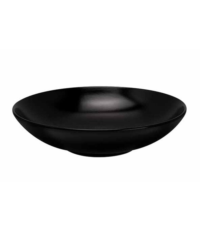 Bord 210 mm diep zwart aardewerk Venus Black - Cosy & Trendy | prijs & verp per 12 stuks