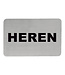 Sans Marque Tekstplaatje zelfklevend "HEREN" - Roestvrijstaal