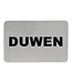 Sans Marque Tekstplaatje zelfklevend "DUWEN" - Roestvrijstaal