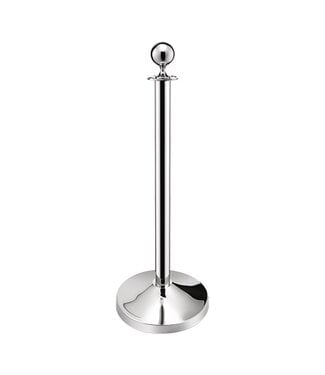 Sans Marque Afzetpaal met ronde knop 320 x 950 mm - Roestvrijstaal