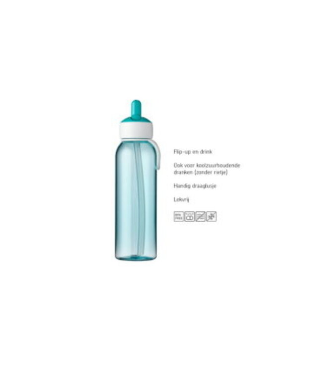 Waterfles 50 cl turquoise Campus - Mepal