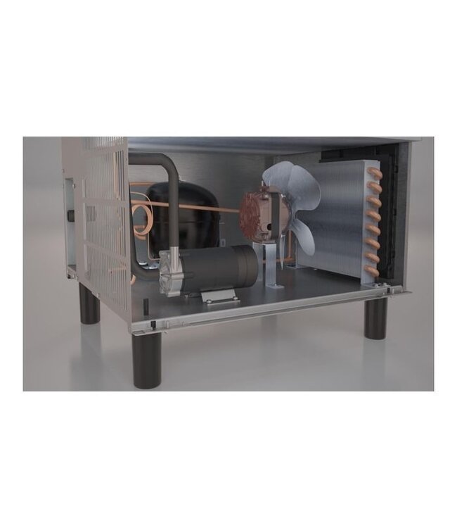 IJsblokjesmachine 22 kg/24u 4 kg bunker luchtgekoeld 355x435x590 mm (bxdxh) - Combisteel