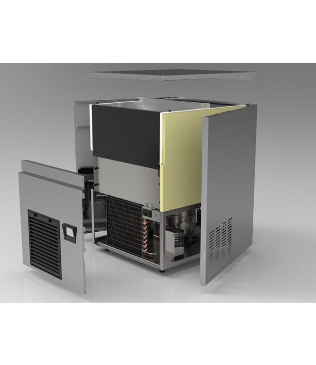 IJsblokjesmachine 22 kg/24u 4 kg bunker luchtgekoeld 355x435x590 mm (bxdxh) - Combisteel