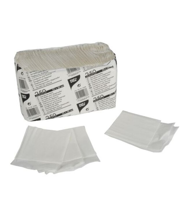 Servet 300 x 250 mm 1-laags wit - Papstar | prijs & verp per 8.000 stuks