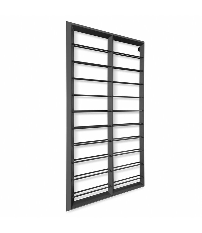 Wijndisplay Grande 20 fles 905 x 100 x 1670 mm (bxdxh) wandmontage zwart - KeKxclusive