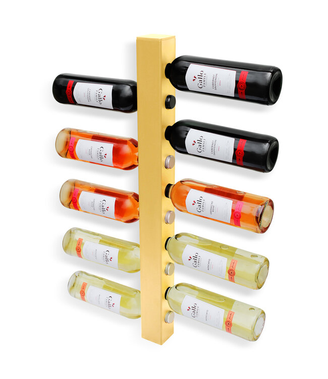 Wijnpaal Basso 10 fles 800 mm wandmontage zandkleurig - KeKxclusive