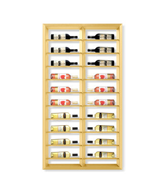 Wijndisplay Grande 20 fles 905 x 100 x 1670 mm (bxdxh) wandmontage zandkleurig - KeKxclusive Wijndisplay Grande 20 fles 905 x 100 x 1670 mm (bxdxh) wandmontage zandkleurig - KeKxclusive