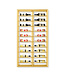 Wijndisplay Grande 20 fles 905 x 100 x 1670 mm (bxdxh) wandmontage zandkleurig - KeKxclusive