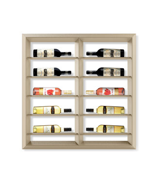 Wijndisplay Compacto 10 fles 905 x 100 x 920 mm (bxdxh) wandmontage champagne - KeKxclusive