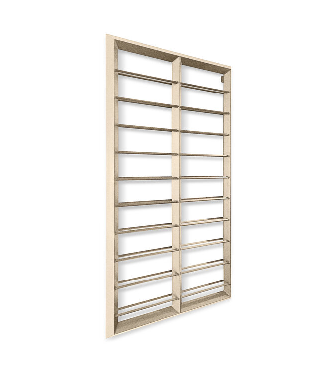 Wijndisplay Grande 20 fles 905 x 100 x 1670 mm (bxdxh) wandmontage champagne - KeKxclusive