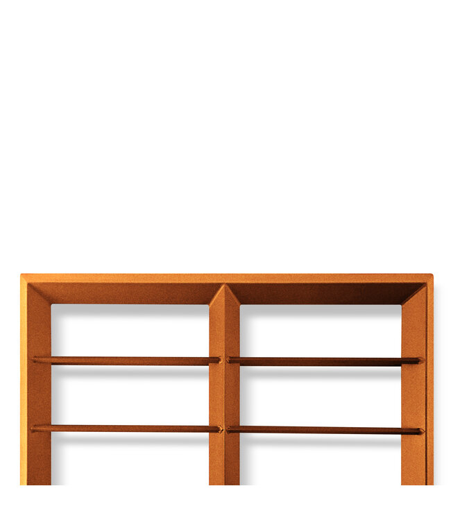 Wijndisplay Verti 12 fles 2590 x 100 x 486 mm (bxdxh) wandmontage koper - KeKxclusive