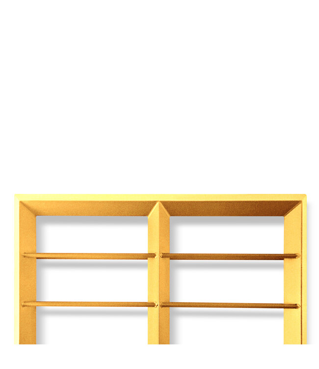 Wijndisplay Compacto 10 fles 905 x 100 x 920 mm (bxdxh) wandmontage goud - KeKxclusive