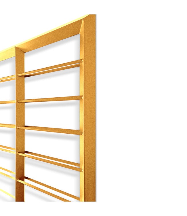 Wijndisplay Medio 10 fles 485 x 100 x 1670 mm (bxdxh) wandmontage goud - KeKxclusive