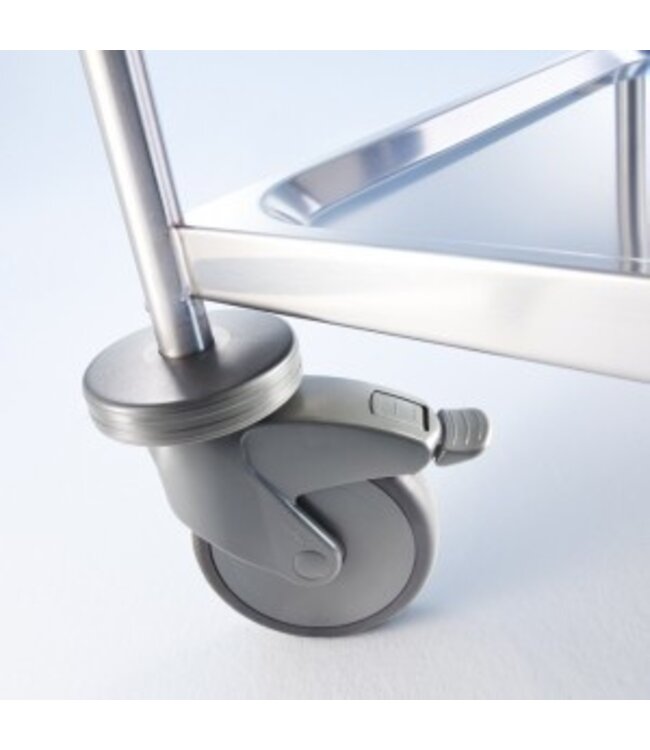 Serveerwagen SW 10x6-2 1100 x 700 x 1000 mm uitw. met kunststof NMF no-more flat wielen (Ø125mm),  luchtbandachtig loopvlak - B.PRO