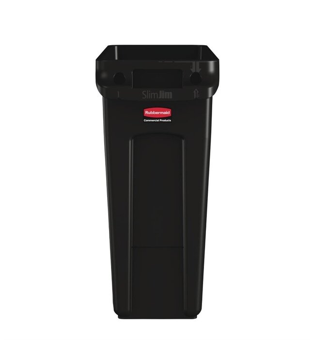 Afvalbak 60 ltr zwart Slim Jim - Rubbermaid
