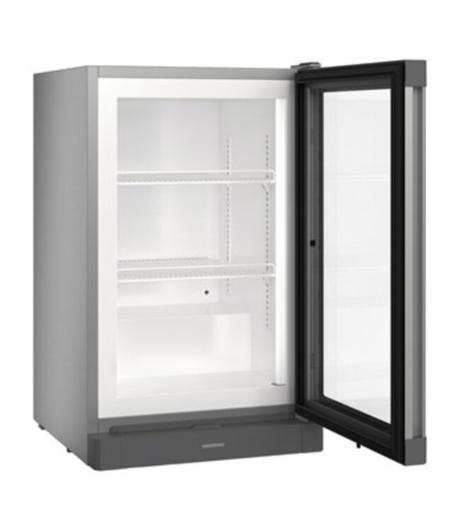 Display vrieskast 93/77 ltr (br/netto inh.)  497x558x816 mm (bxdxh) -10°C tot -25°C grijs met glasdeur F 913 - Liebherr