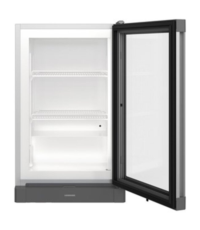 Display vrieskast 93/77 ltr (br/netto inh.)  497x558x816 mm (bxdxh) -10°C tot -25°C grijs met glasdeur F 913 - Liebherr