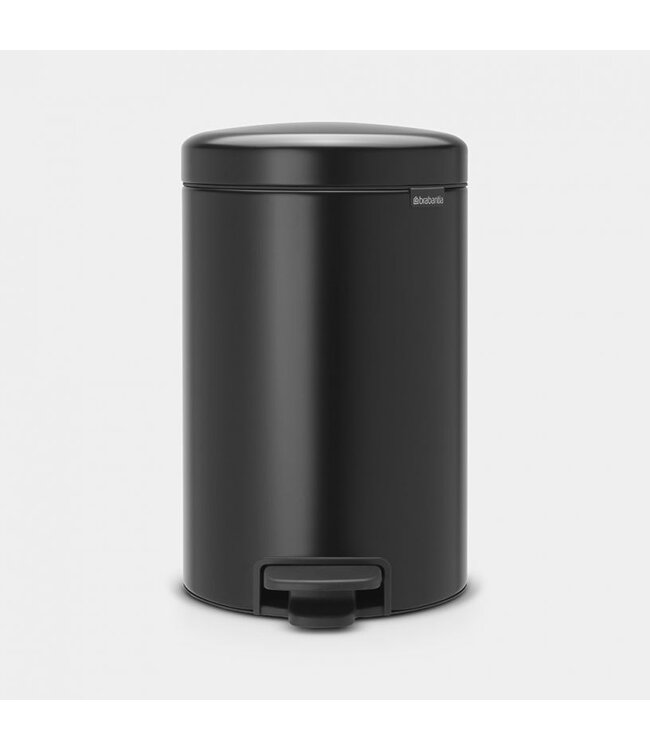 Pedaalemmer 12 ltr Matt Black NewIcon - Brabantia