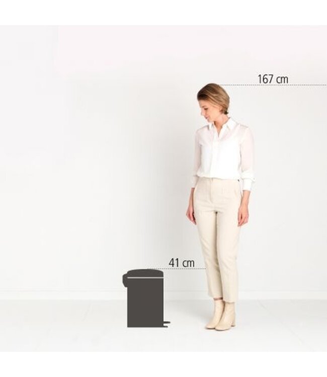 Pedaalemmer 12 ltr Matt Black NewIcon - Brabantia