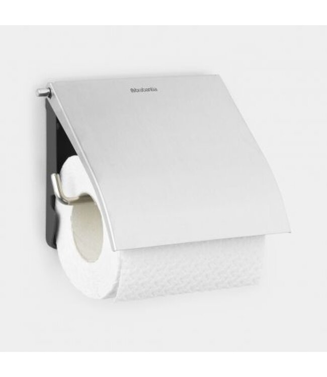 Toiletrolhouder met klep Matt Steel ReNew -  Brabantia