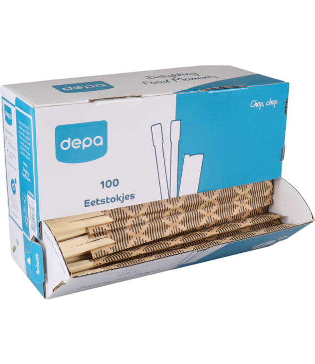 Eetstokjes disp bamboe 230 mm naturel - Depa | prijs & verp per 100 stuks