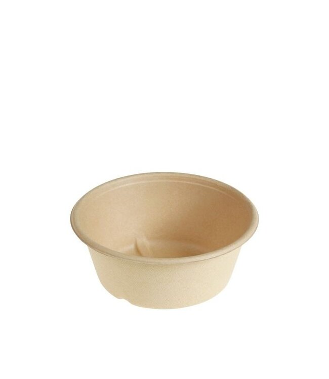 Bowl disp bagasse 60 cl Ø 151 x (h) 60 mm bruin | prijs & verp per 300 stuks