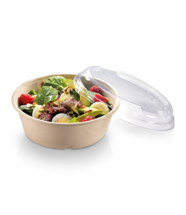 Bowl disp bagasse 60 cl Ø 151 x (h) 60 mm bruin | prijs & verp per 300 stuks