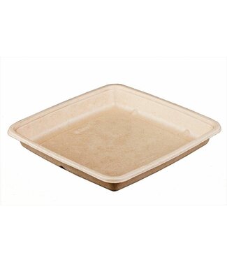 Menubak disp pulp 100 cl beige 230x230x30 mm BePulp PUL49132 - Sabert | prijs & verp per 75 stuks