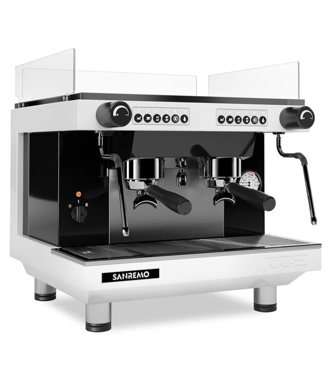 Espressomachine 2-groeps zwart / wit 530 x 528 x 543 mm (bxdxh) Zoe Compact Competition - Sanremo