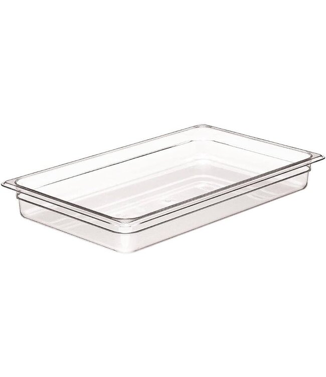 Gastronormbak kunststof PC 1/1-065 mm diep transparant hittebestendig -40/+99 °C Camwear 12CW - Cambro